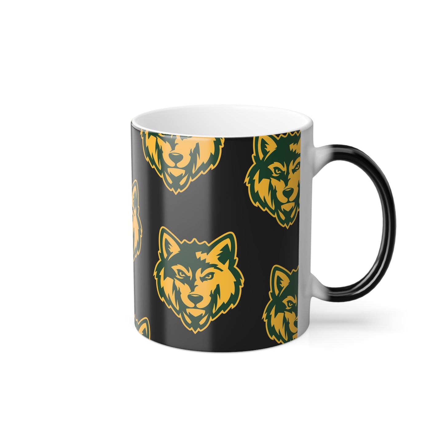 Wolf Logo Color-Changing Coffee Mug — 11oz Morphing Heat-Sensitive Ceramic