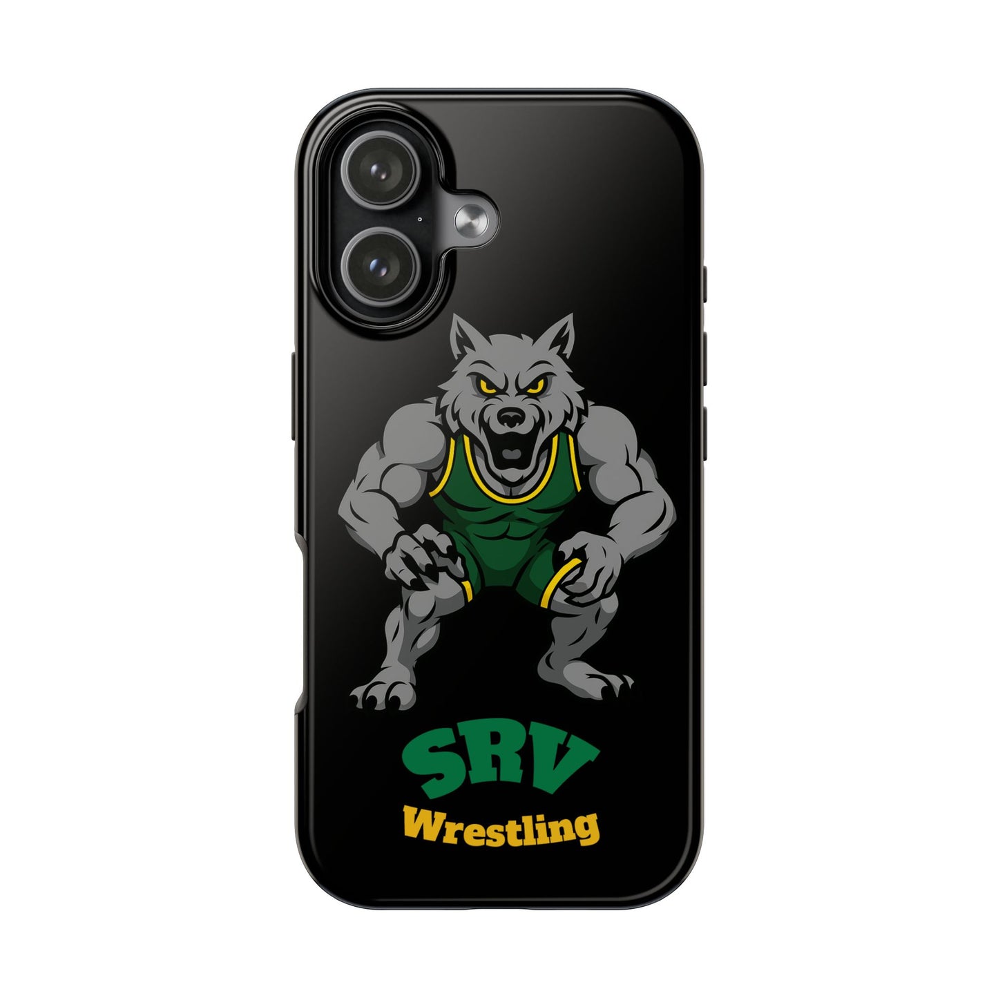 SRV Wrestling Wolf Tough Phone Case — Protective Sports Mascot Design