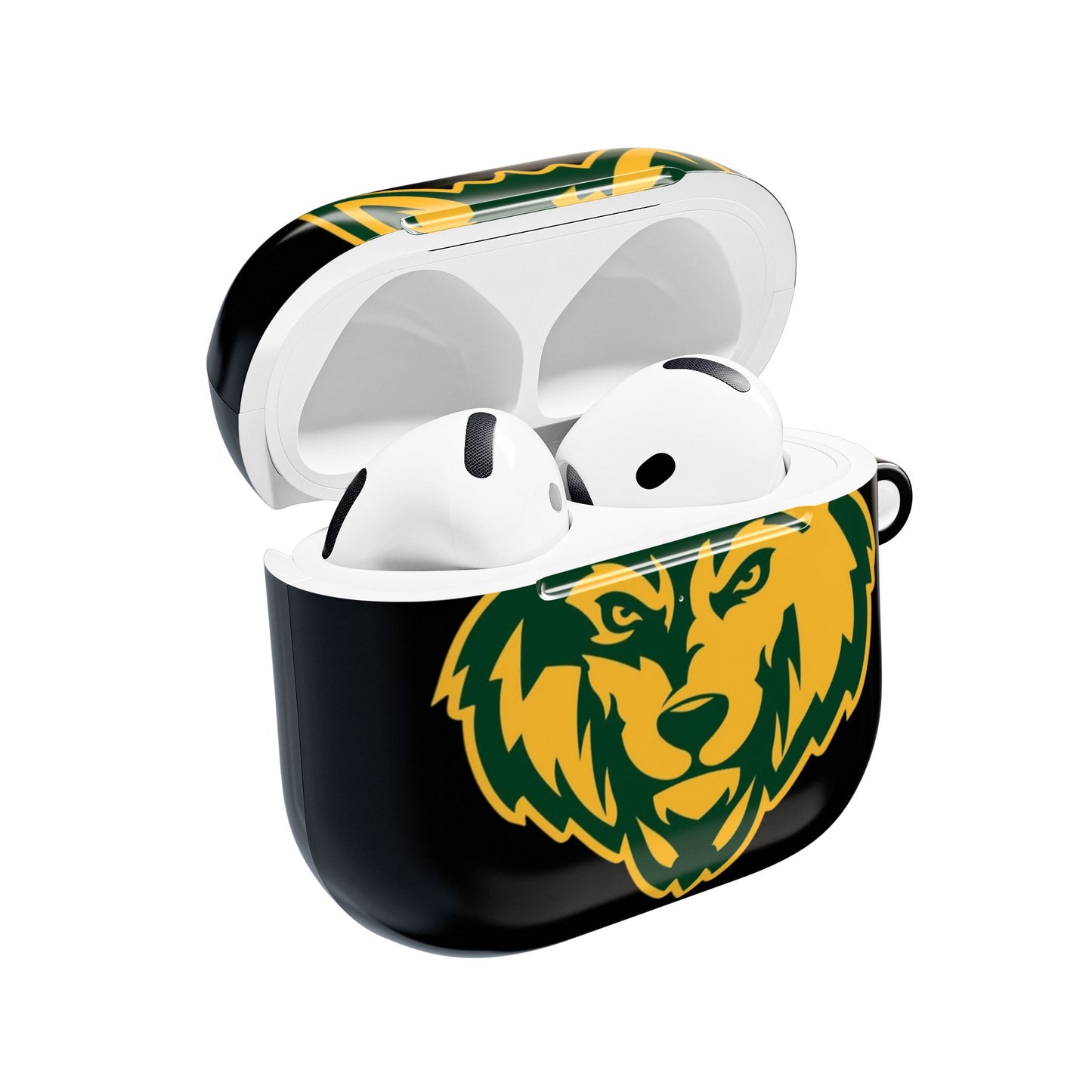 AirPod Case — Green & Gold Wolf Logo SRV Athletics Protective Case
