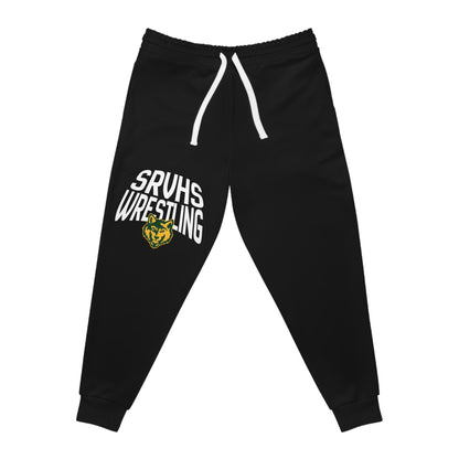 SRVHS Wrestling Athletic Joggers — Black Team Sweatpants with Tiger Logo