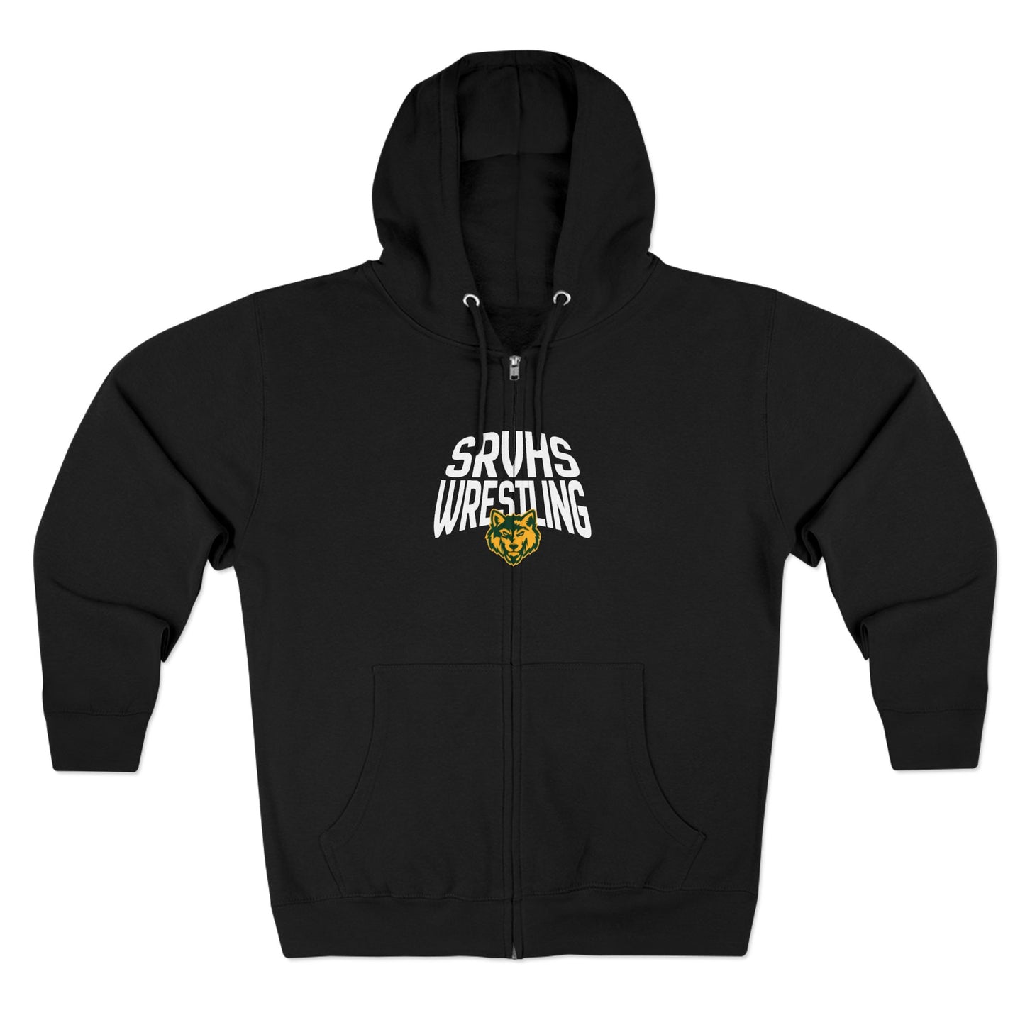 SRV Athletics Zip Hoodie — School Mascot Wolf Sports Hoodie