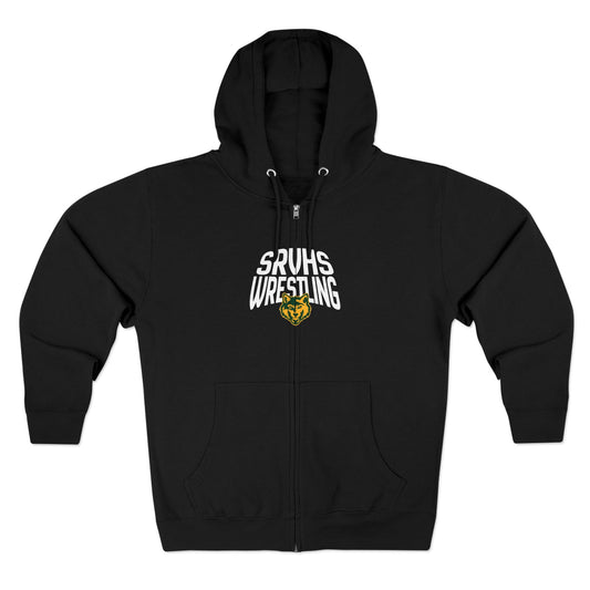 SRV Athletics Zip Hoodie — School Mascot Wolf Sports Hoodie