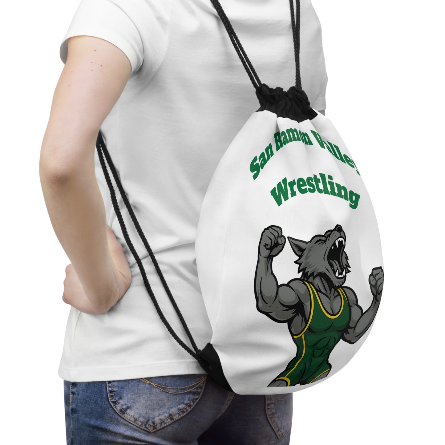 San Ramon Valley Wrestling Wolf Drawstring Bag