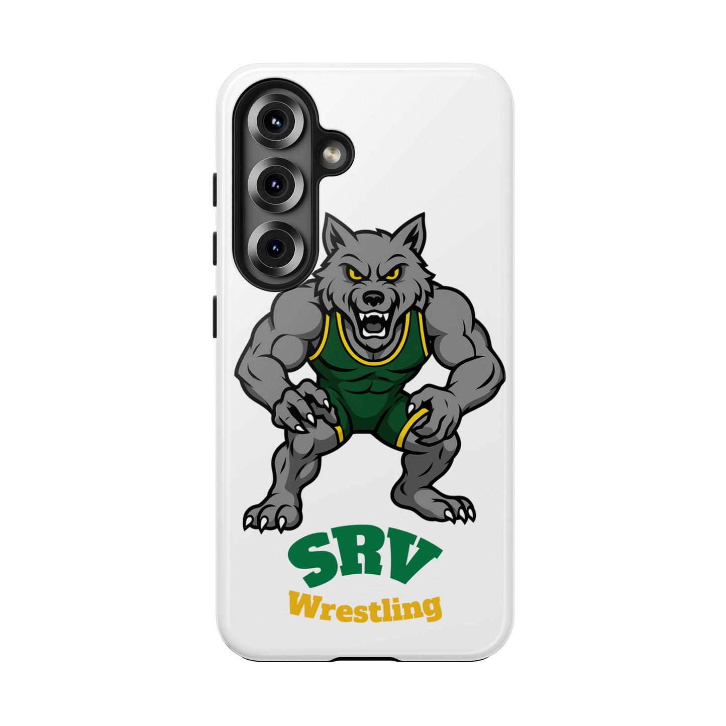 SRV Wrestling Wolf Tough Phone Case — Protective Sports Mascot Design