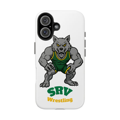 SRV Wrestling Wolf Tough Phone Case — Protective Sports Mascot Design