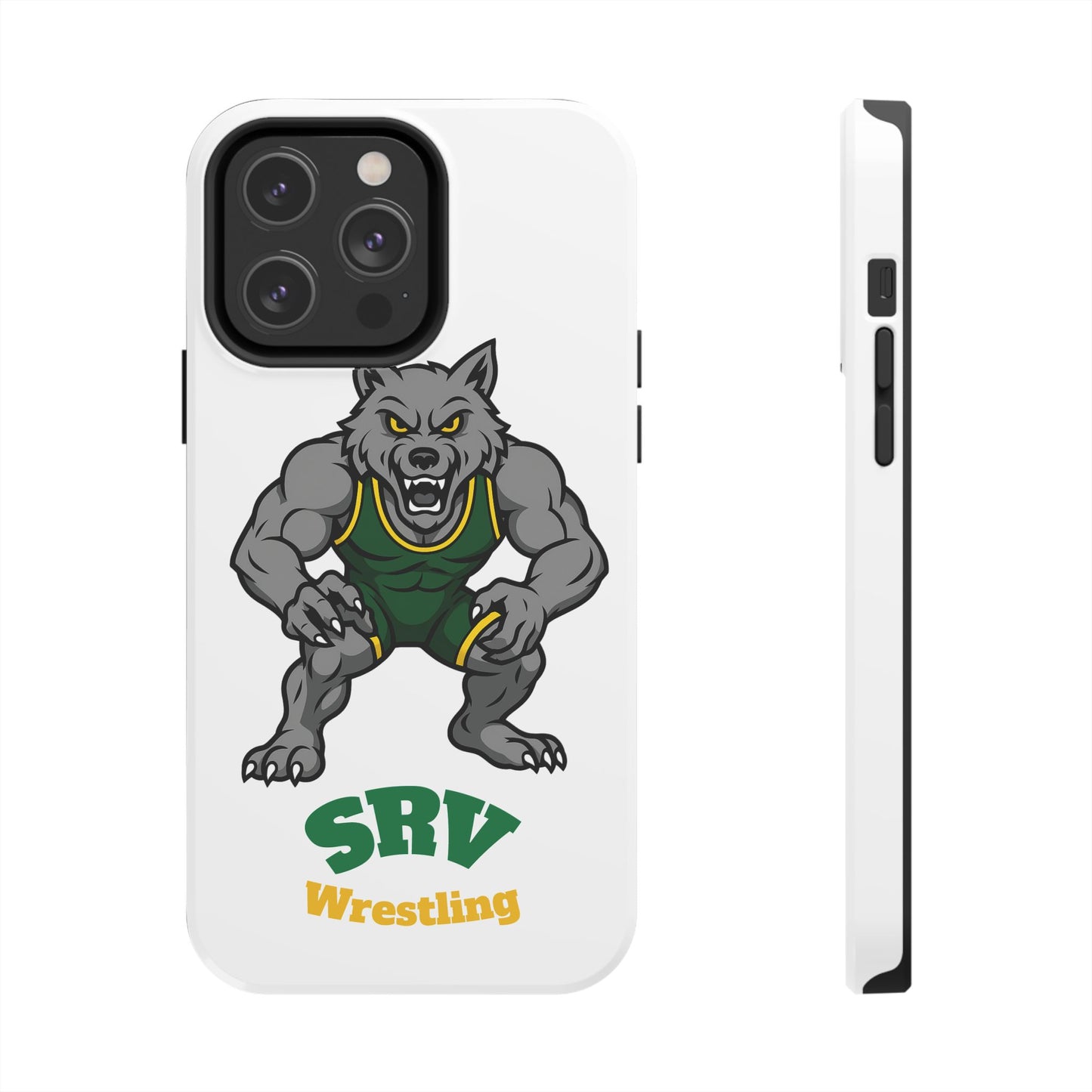 SRV Wrestling Wolf Tough Phone Case — Protective Sports Mascot Design