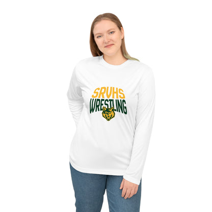 SRVHS Wrestling Performance Long Sleeve Shirt — School Team Tee with Wildcat Logo