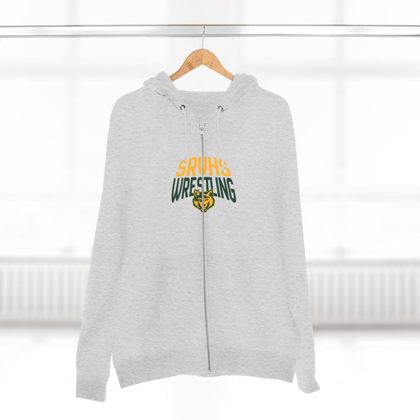 SRV Athletics Zip Hoodie — School Mascot Wolf Sports Hoodie