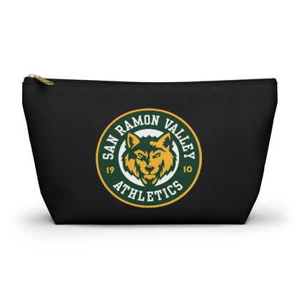 San Ramon Valley Athletics Wolf Logo Accessory Pouch — T‑Bottom Makeup & Gear Bag