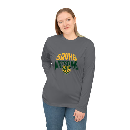 SRVHS Wrestling Performance Long Sleeve Shirt — School Team Tee with Wildcat Logo