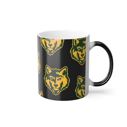 Wolf Logo Color-Changing Coffee Mug — 11oz Morphing Heat-Sensitive Ceramic