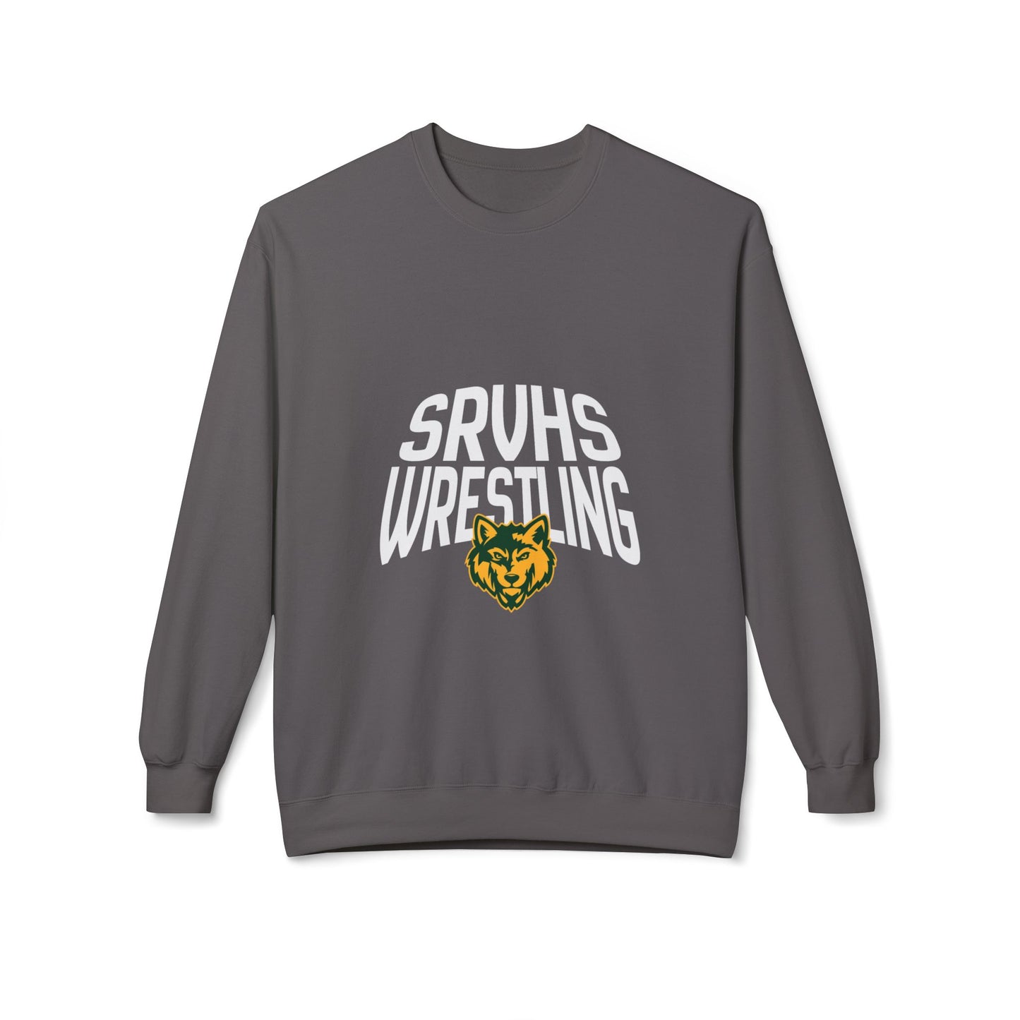 SRVHS Wrestling Crewneck Sweatshirt — School Mascot Pullover