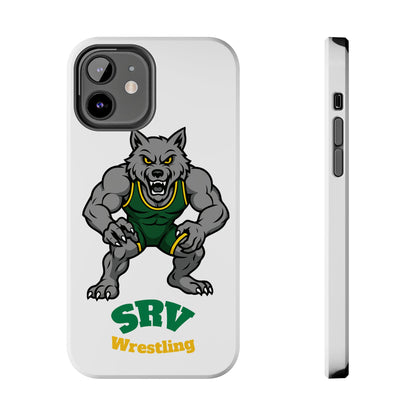 SRV Wrestling Wolf Tough Phone Case — Protective Sports Mascot Design