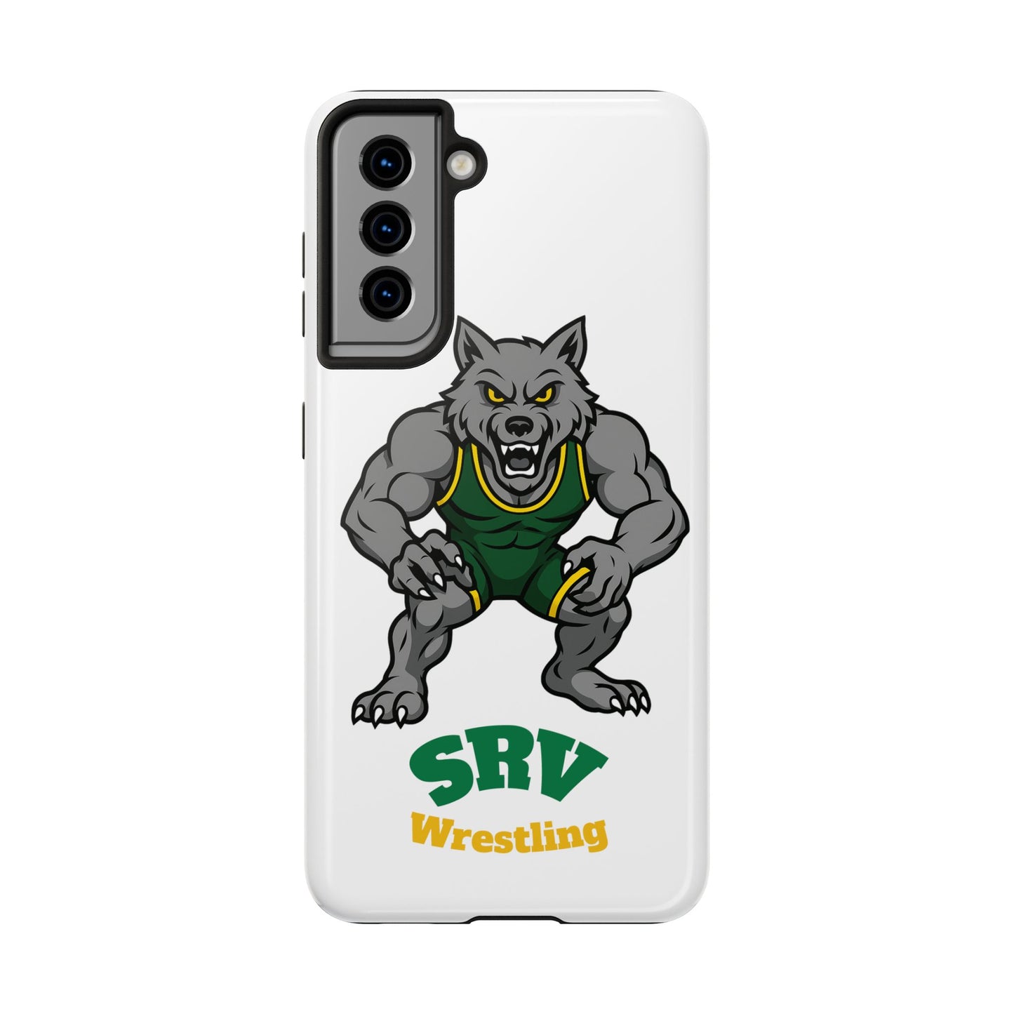 SRV Wrestling Wolf Tough Phone Case — Protective Sports Mascot Design