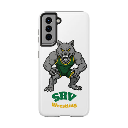 SRV Wrestling Wolf Tough Phone Case — Protective Sports Mascot Design