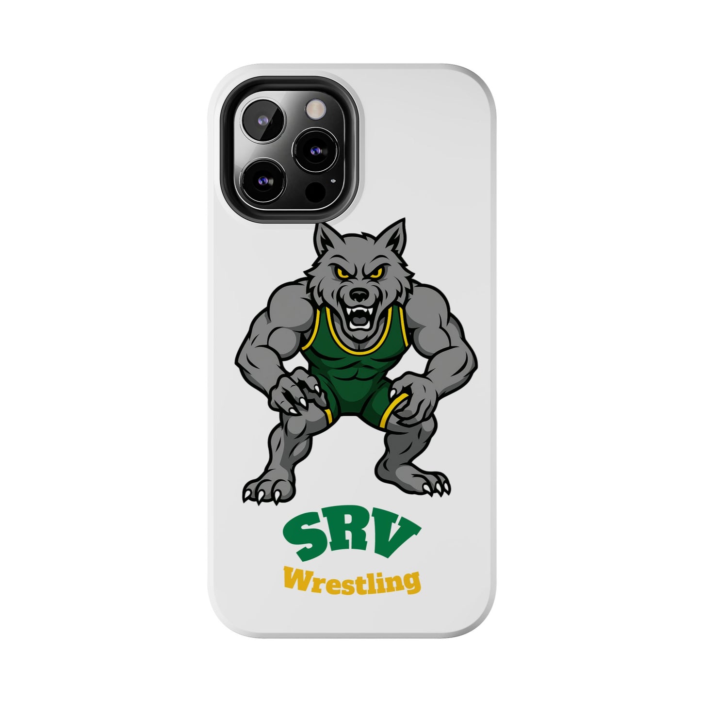 SRV Wrestling Wolf Tough Phone Case — Protective Sports Mascot Design