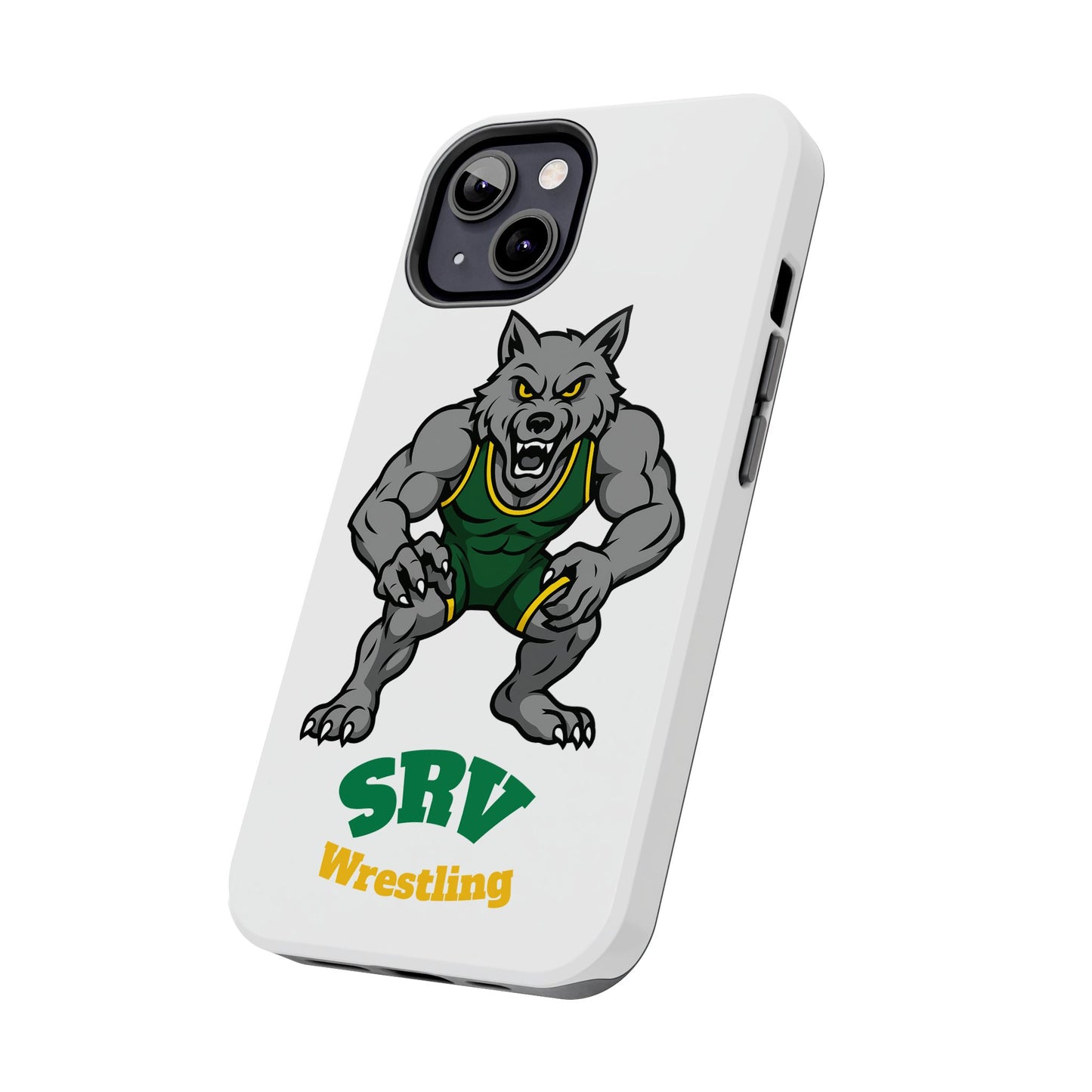 SRV Wrestling Wolf Tough Phone Case — Protective Sports Mascot Design