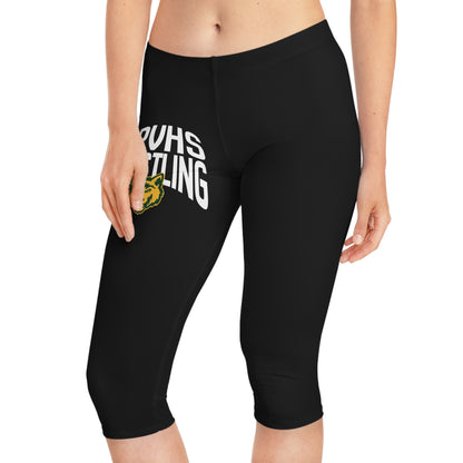 SRVHS Wrestling Women's Capri Leggings — School Spirit Athletic Wear - Black