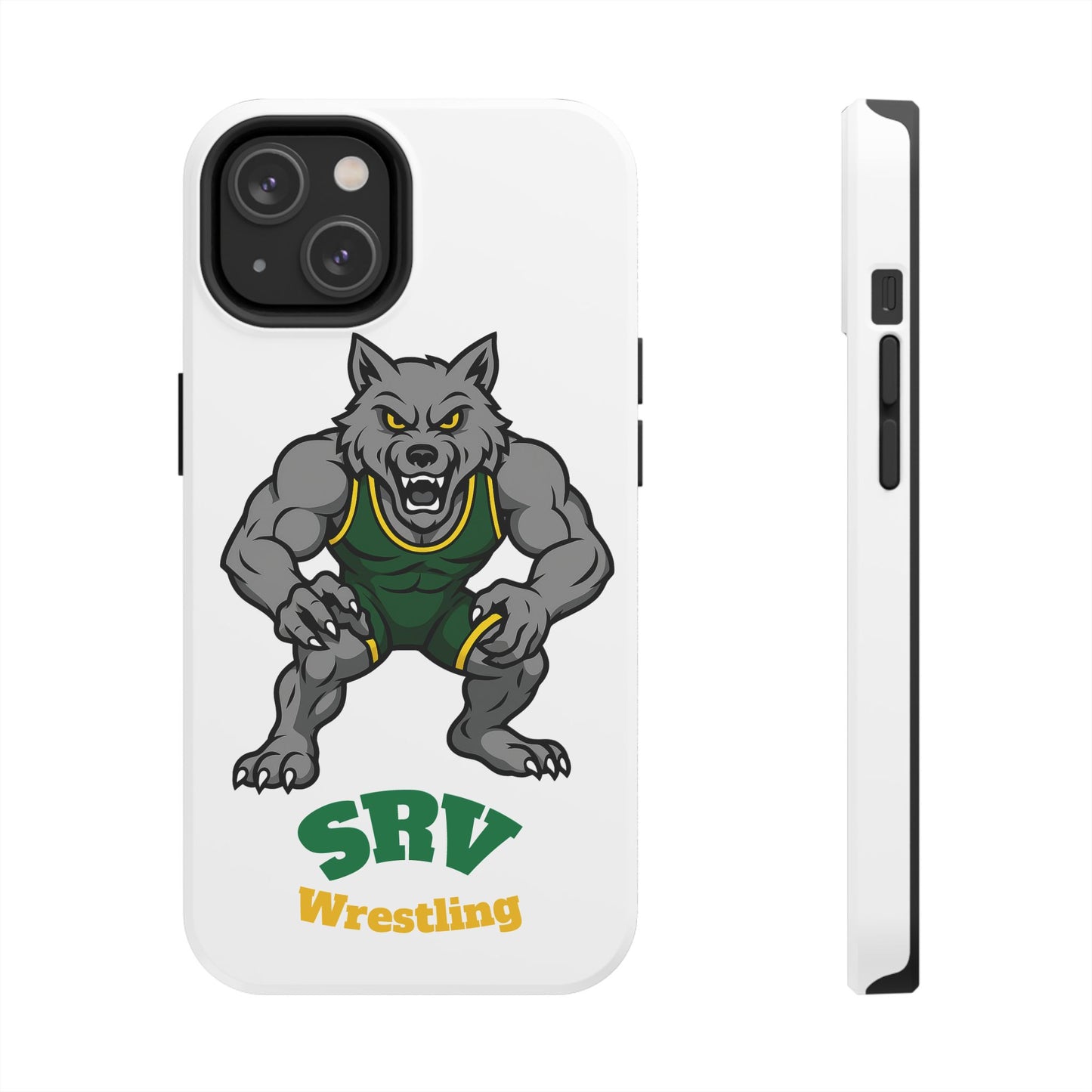 SRV Wrestling Wolf Tough Phone Case — Protective Sports Mascot Design