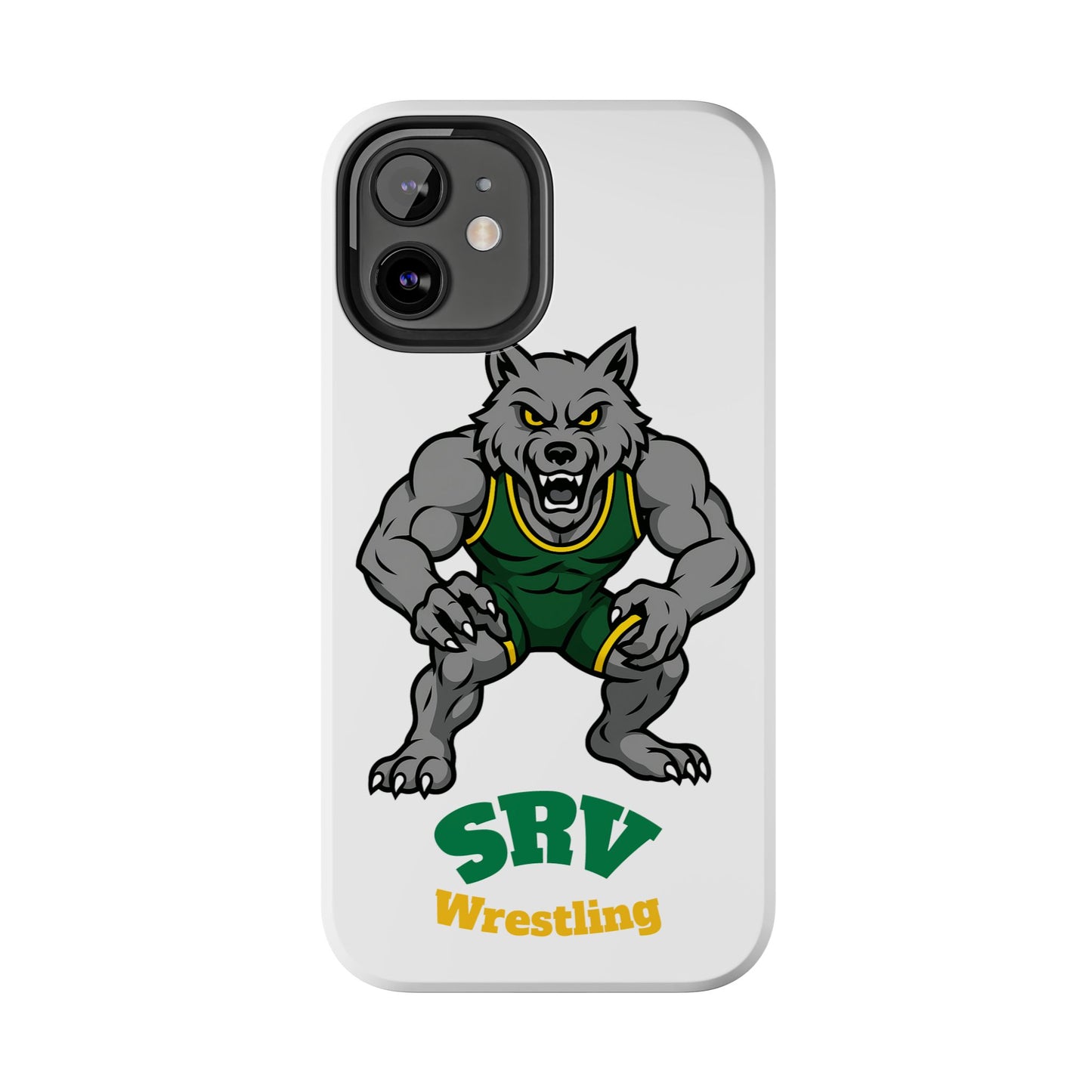 SRV Wrestling Wolf Tough Phone Case — Protective Sports Mascot Design