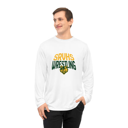 SRVHS Wrestling Performance Long Sleeve Shirt — School Team Tee with Wildcat Logo