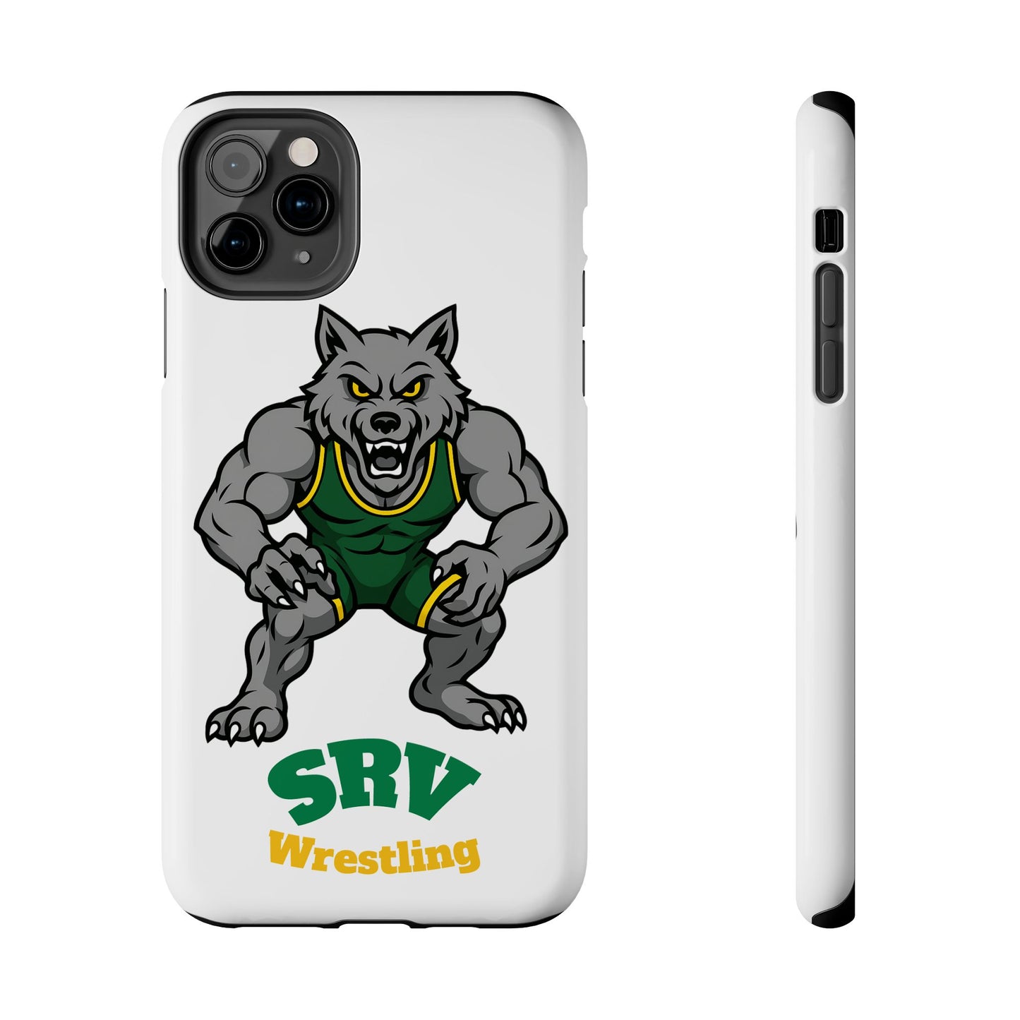 SRV Wrestling Wolf Tough Phone Case — Protective Sports Mascot Design