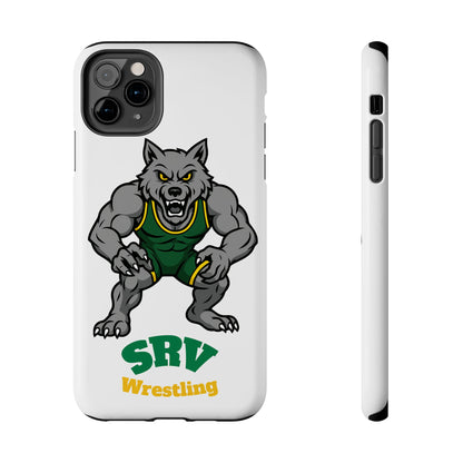 SRV Wrestling Wolf Tough Phone Case — Protective Sports Mascot Design