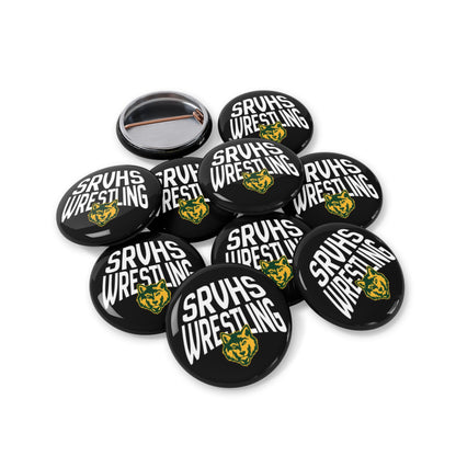 SRV Athletics Round Pin Button — School Spirit Lapel Pin - 10 Pack