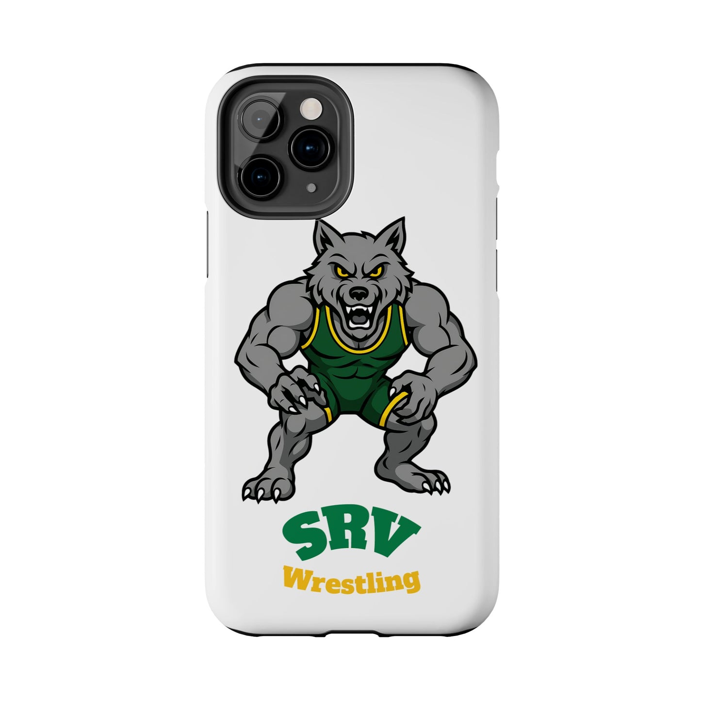 SRV Wrestling Wolf Tough Phone Case — Protective Sports Mascot Design