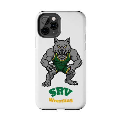 SRV Wrestling Wolf Tough Phone Case — Protective Sports Mascot Design