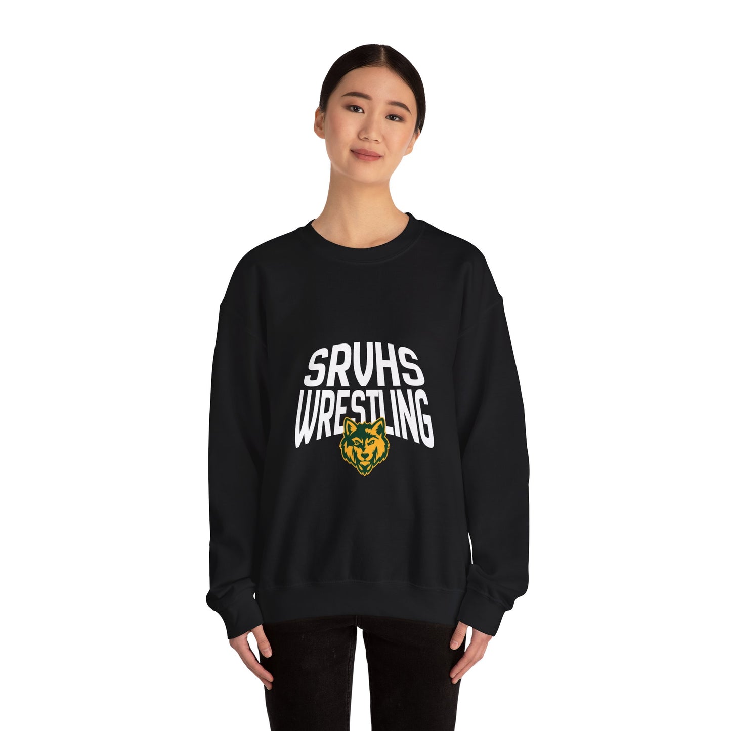 SRVHS Wrestling Crewneck Sweatshirt – School Team Mascot Pullover