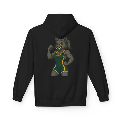 SRV Athletics Women's Wolf Wrestler Hoodie — Strength Mascot Pullover