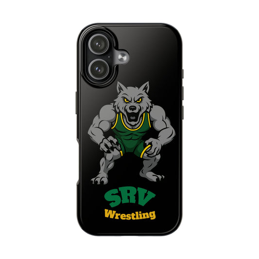 SRV Wrestling Wolf Tough Phone Case — Protective Sports Mascot Design
