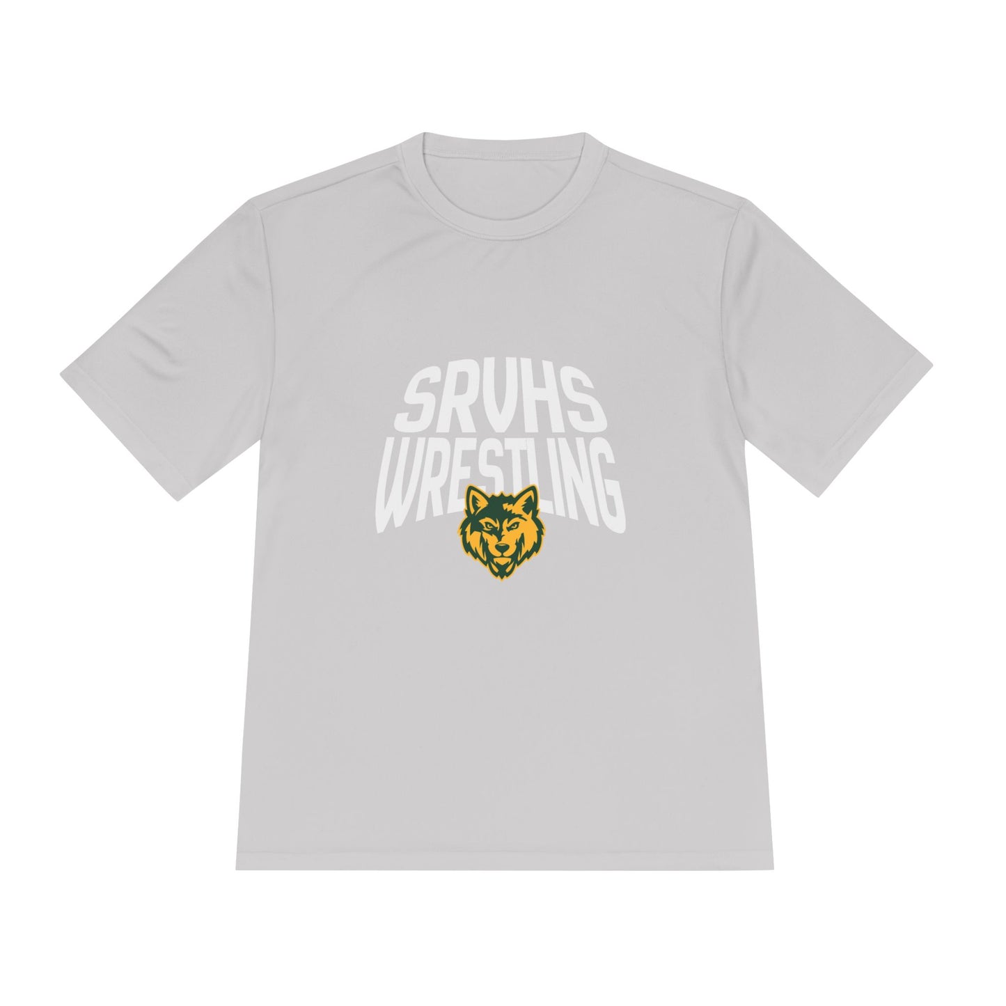 SRVHS Wrestling Tee — Moisture-Wicking Athletic Shirt with Wolf Logo