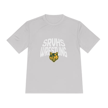 SRVHS Wrestling Tee — Moisture-Wicking Athletic Shirt with Wolf Logo