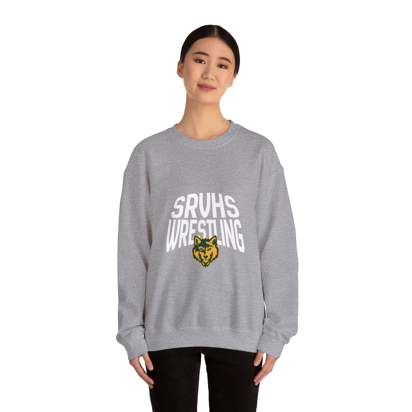 SRVHS Wrestling Crewneck Sweatshirt – School Team Mascot Pullover