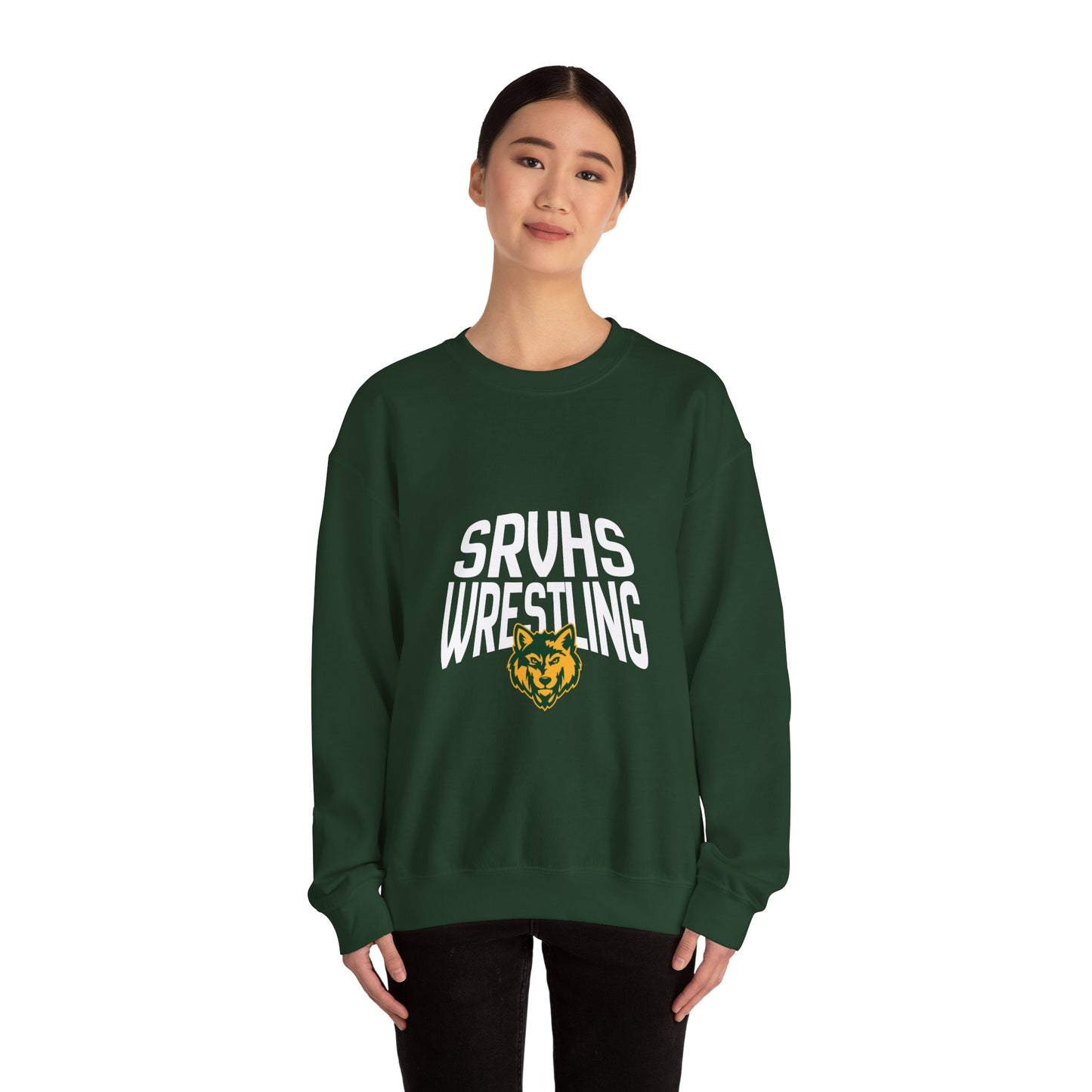 SRVHS Wrestling Crewneck Sweatshirt – School Team Mascot Pullover