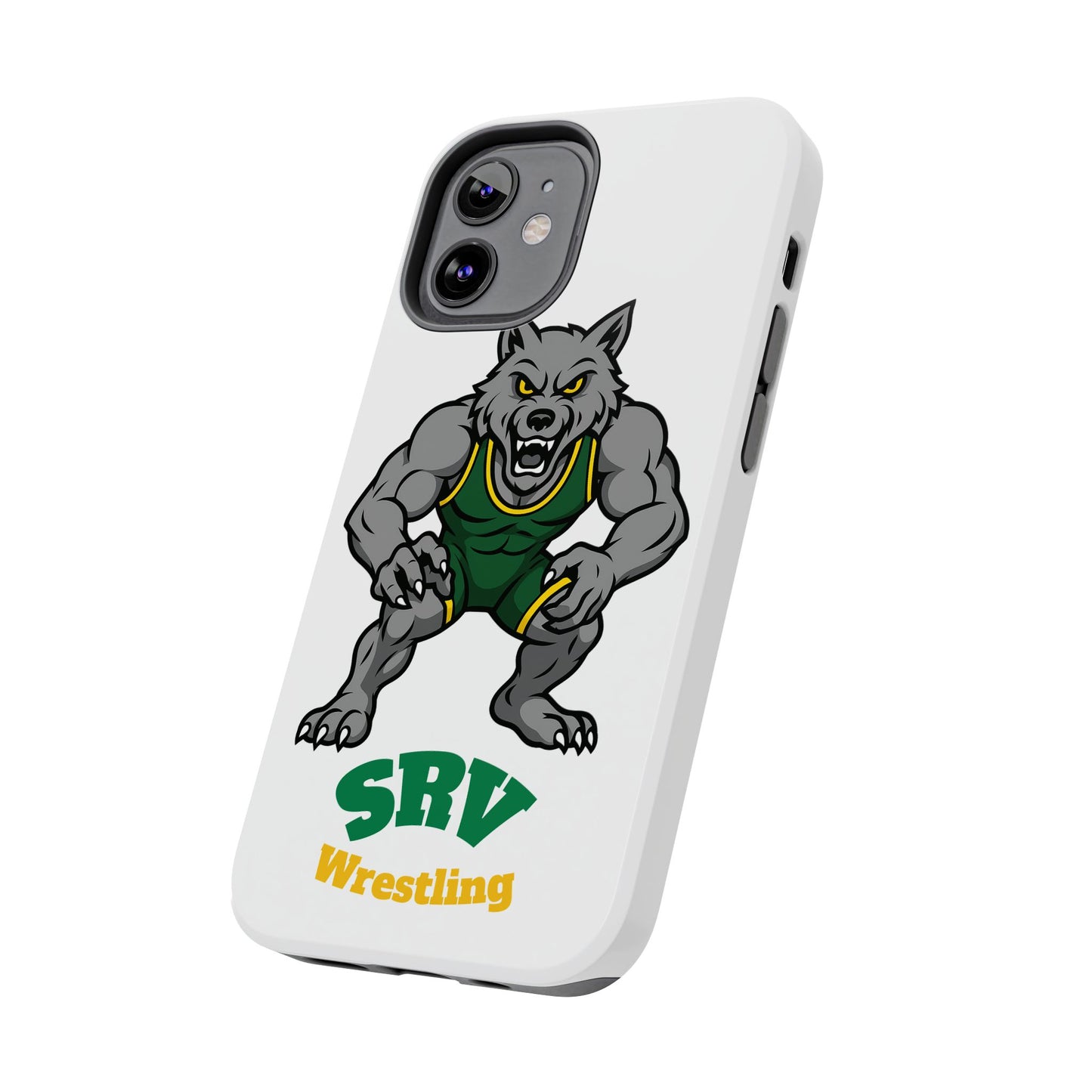 SRV Wrestling Wolf Tough Phone Case — Protective Sports Mascot Design