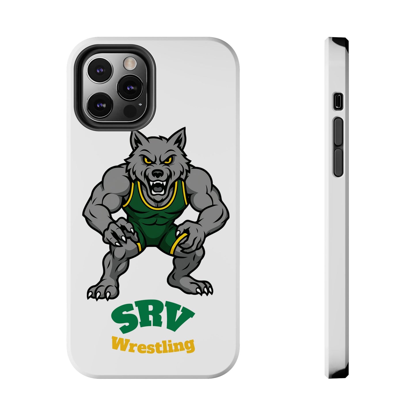 SRV Wrestling Wolf Tough Phone Case — Protective Sports Mascot Design