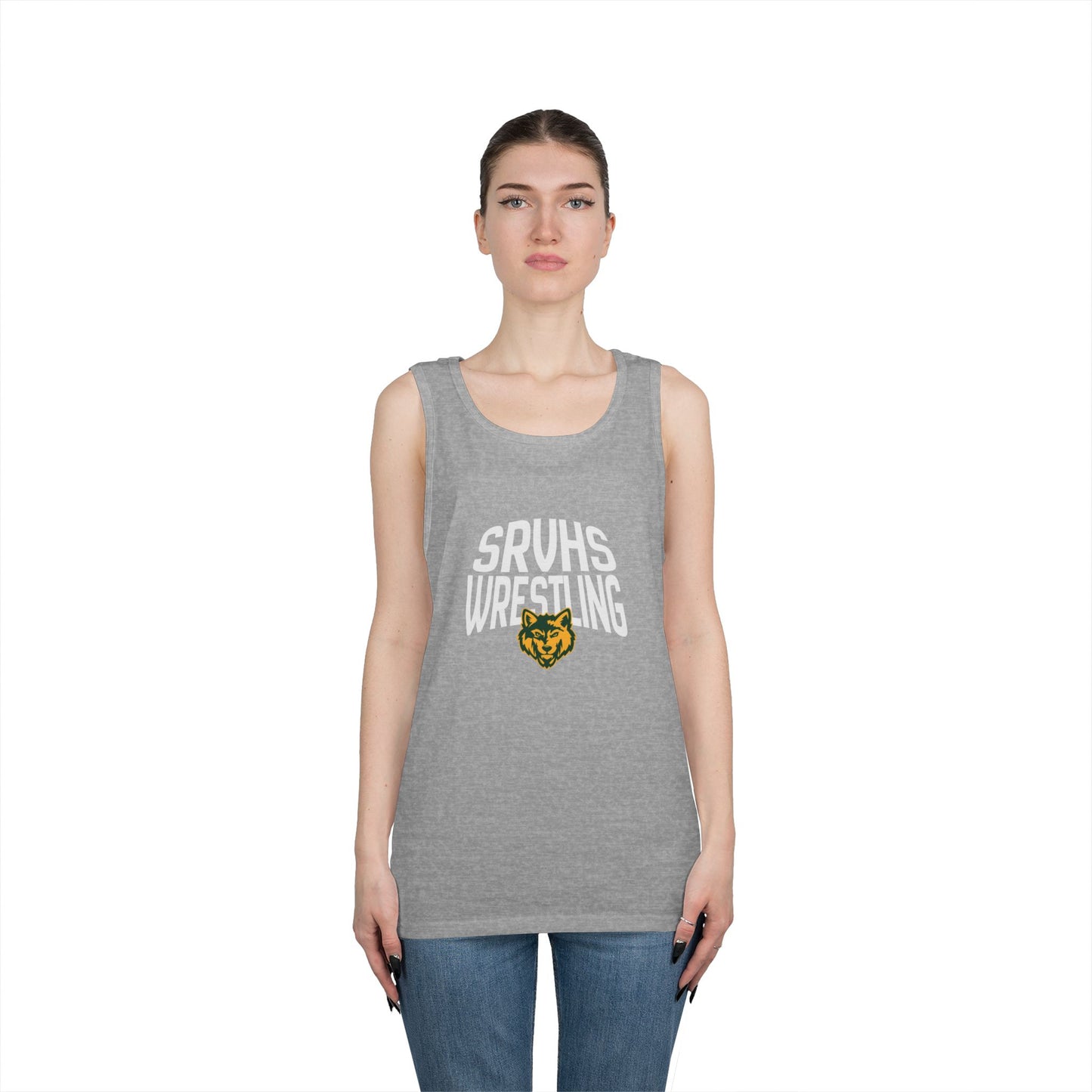 SRVHS Wrestling Tank Top — High School Team Singlet with Wildcat Logo