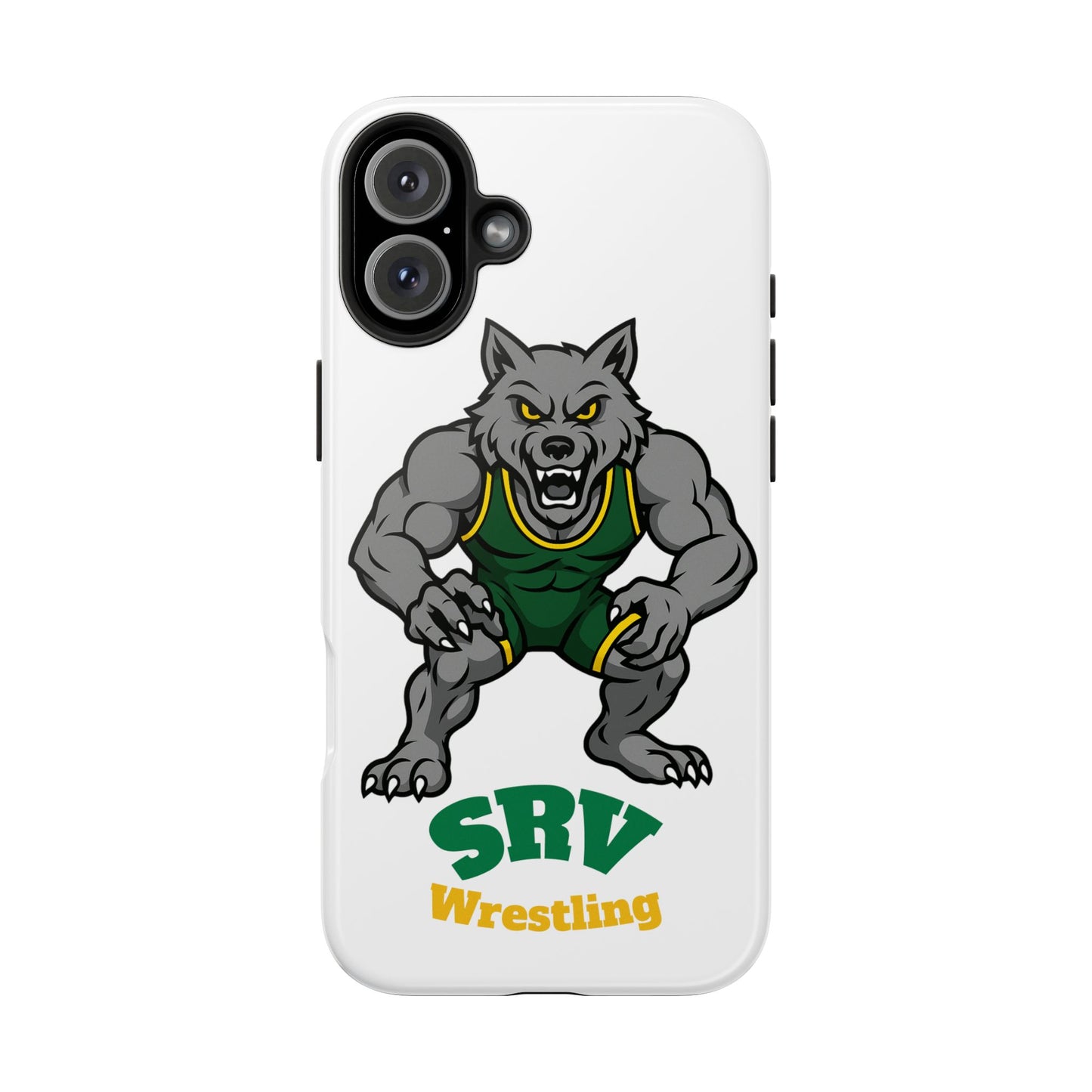 SRV Wrestling Wolf Tough Phone Case — Protective Sports Mascot Design