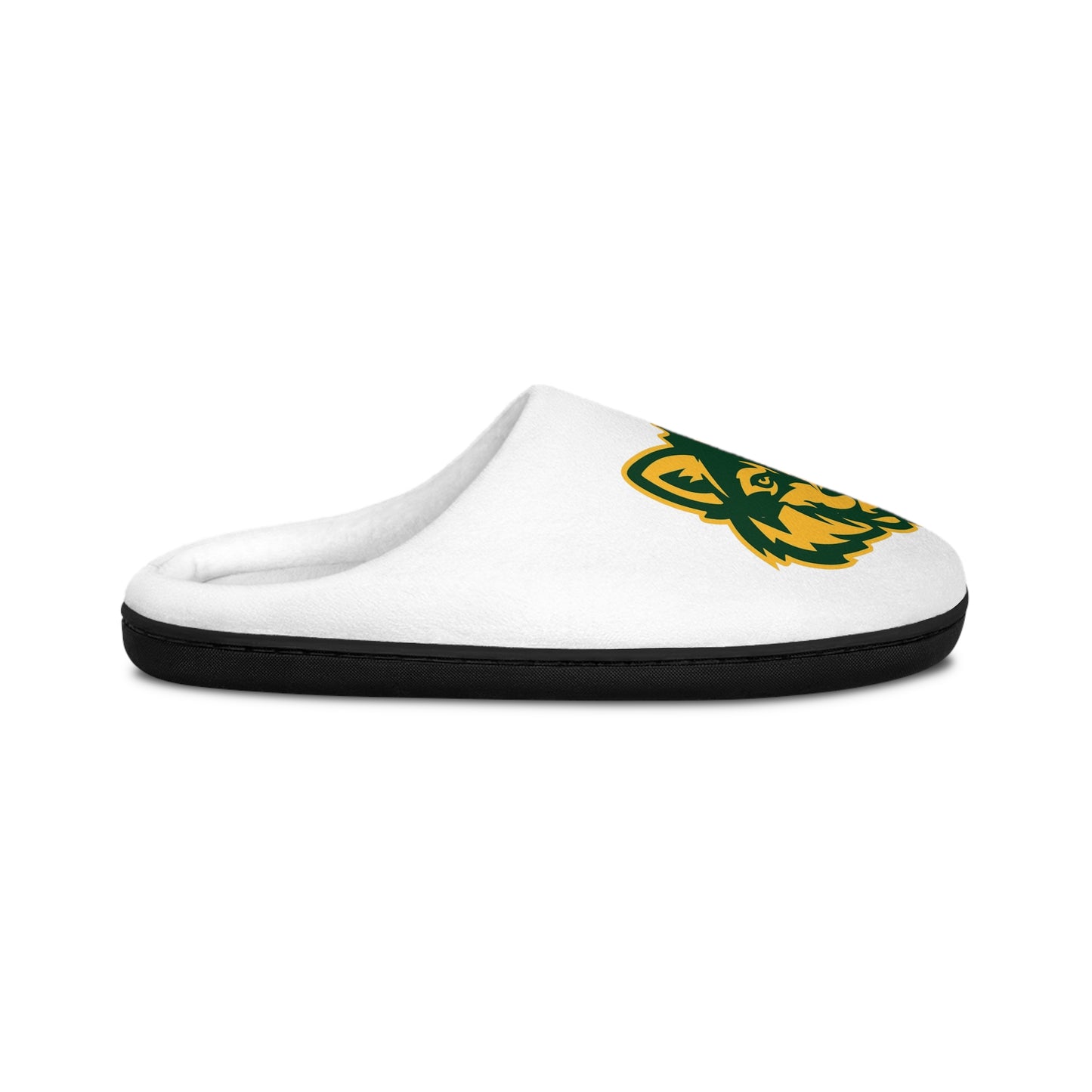 Wolf Head Men's Indoor Slippers — Cozy Team Mascot House Shoes