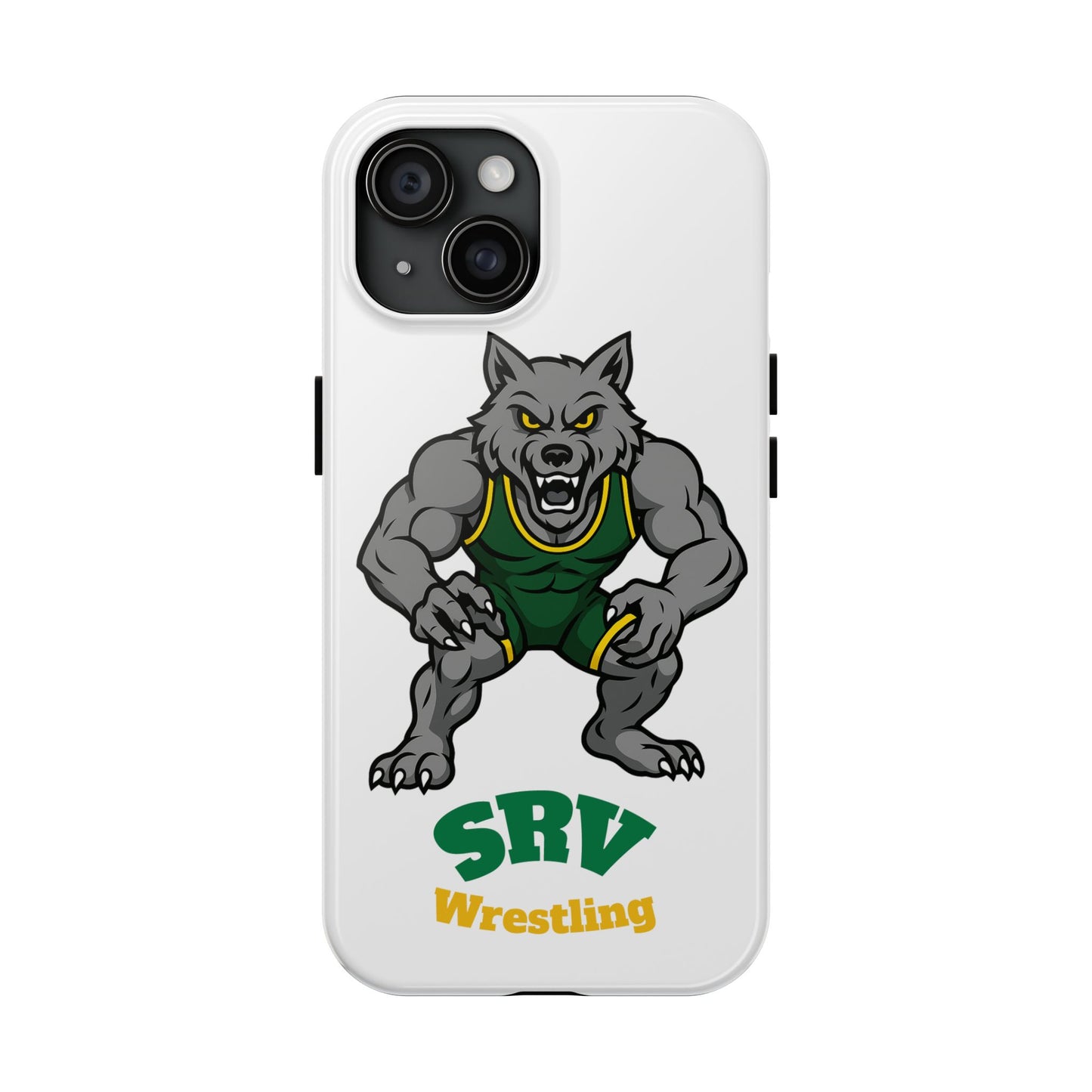 SRV Wrestling Wolf Tough Phone Case — Protective Sports Mascot Design