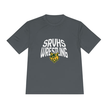 SRVHS Wrestling Tee — Moisture-Wicking Athletic Shirt with Wolf Logo