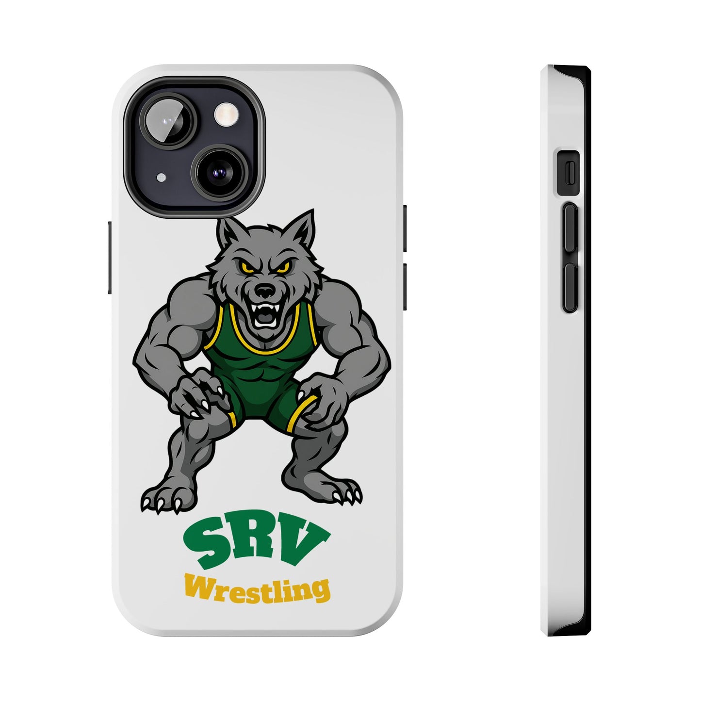 SRV Wrestling Wolf Tough Phone Case — Protective Sports Mascot Design