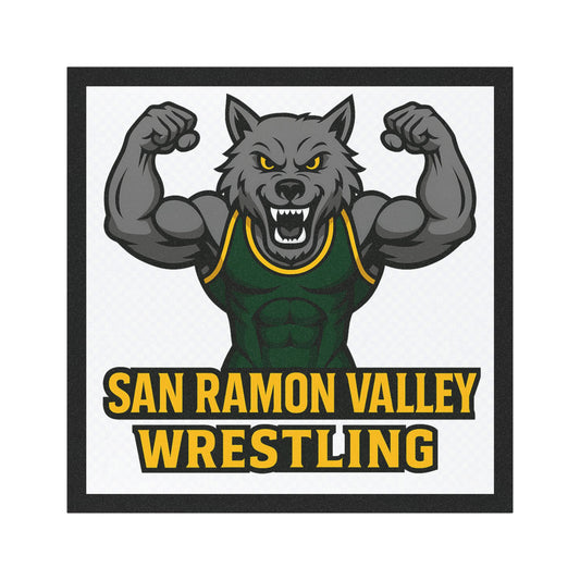 San Ramon Valley Wrestling Wolf Car Magnet — School Spirit Vehicle Decal