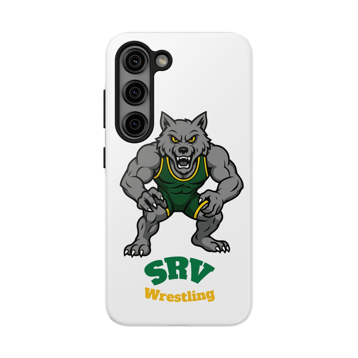 SRV Wrestling Wolf Tough Phone Case — Protective Sports Mascot Design