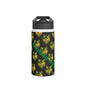 Wolf Pattern Stainless Steel Water Bottle — Green & Gold Team Design