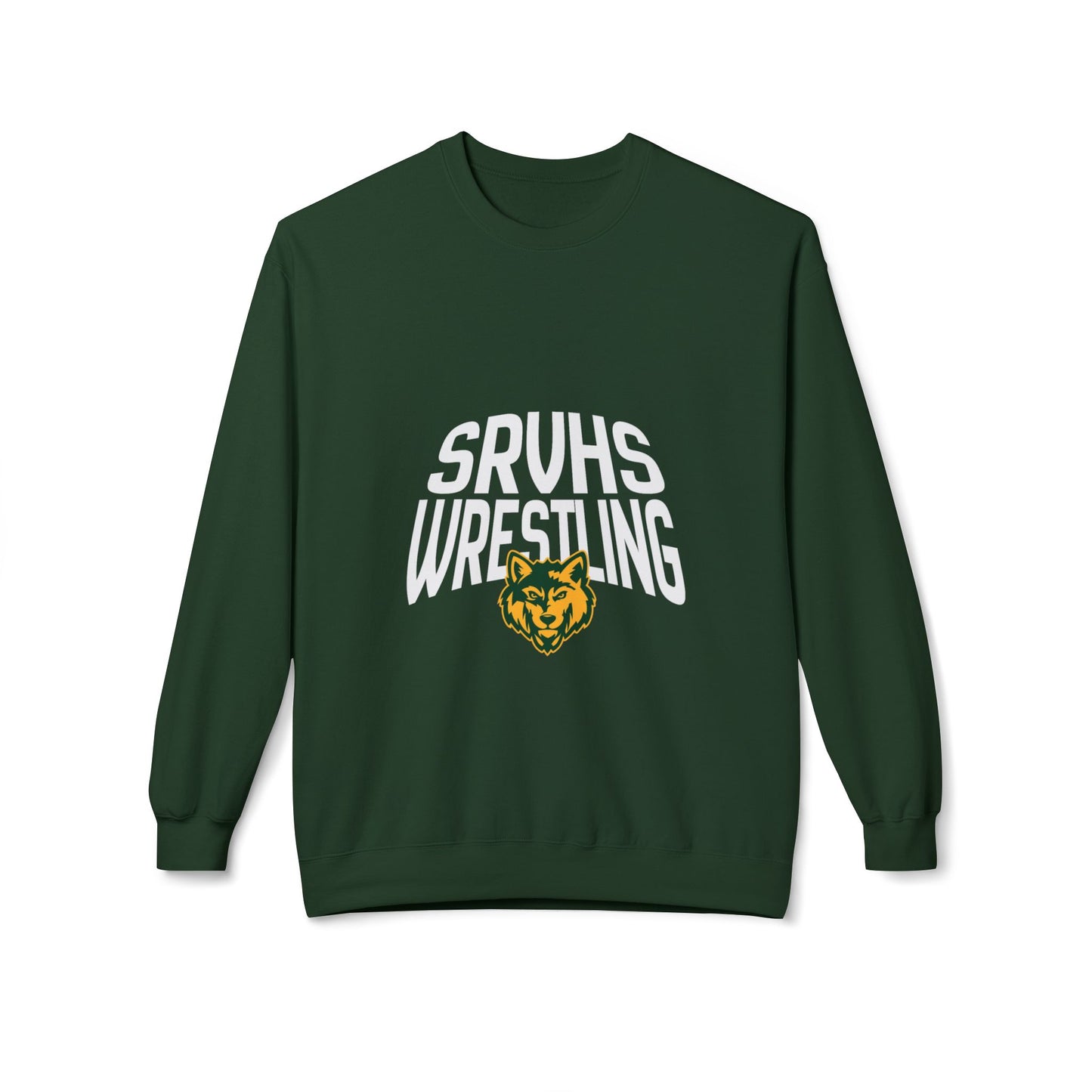 SRVHS Wrestling Crewneck Sweatshirt — School Mascot Pullover