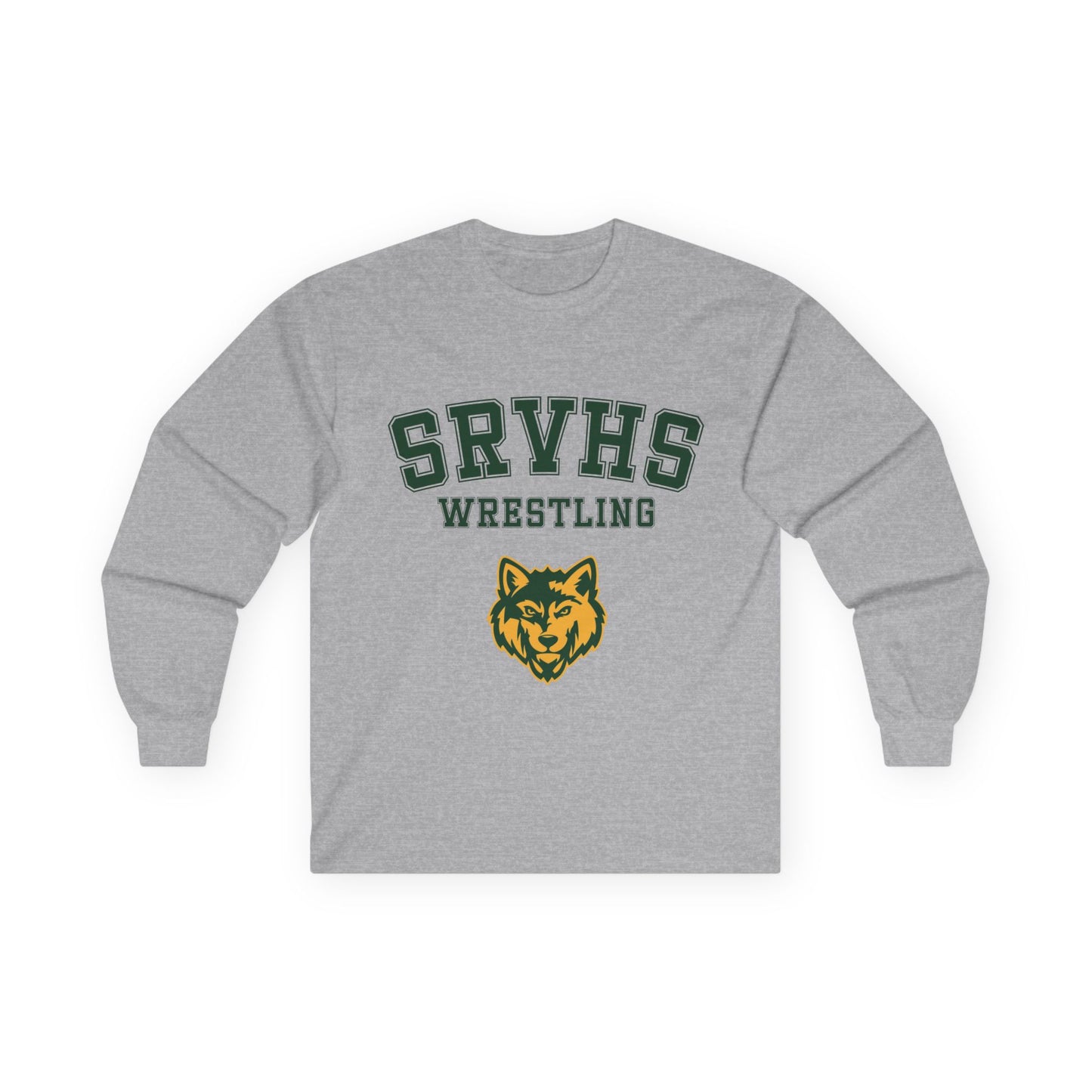 SRVHS Wrestling Long Sleeve Tee — San Ramon Valley Athletics Wolf Logo